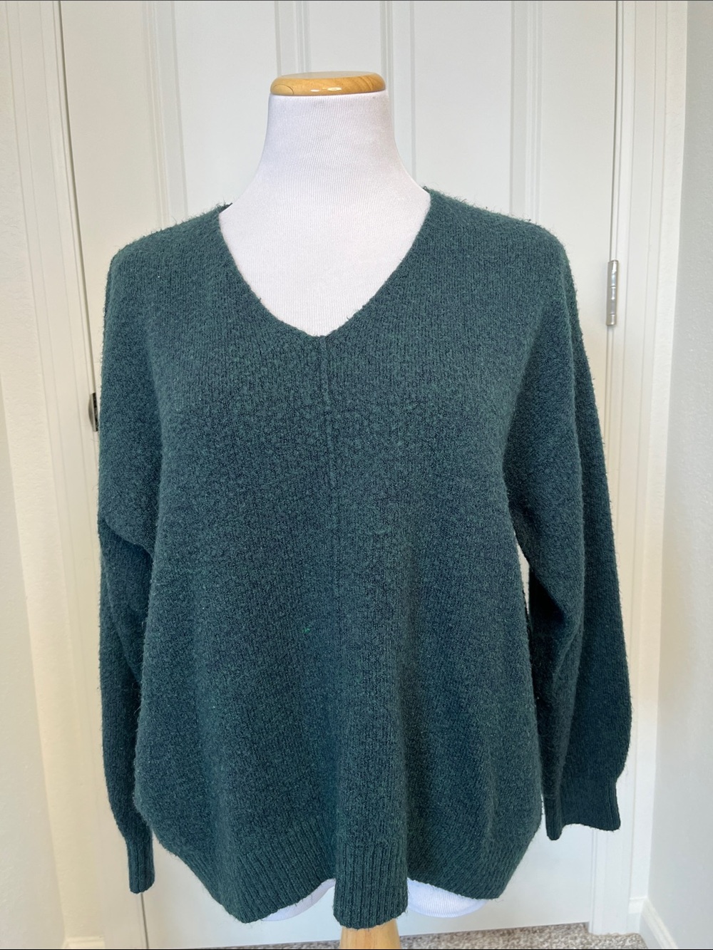 H&M Forest Green V-Neck Sweater